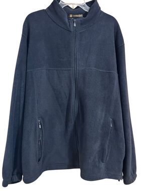 Harriton Navy Blue Fleece Jacket Full Zip Men’s Size XL TG  NWOT